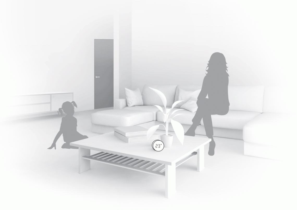 Illustratsioon MyCond Zigbee temperatuuri ja niiskuse anduri kasutamisest.