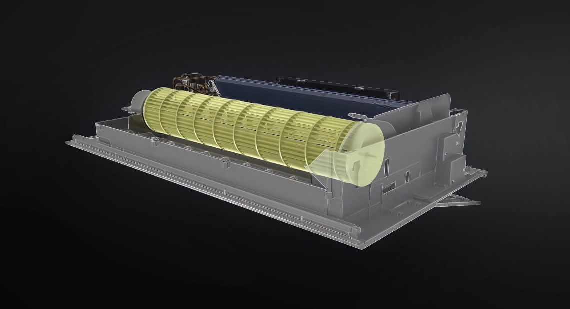 MyCond 1-suunaline kassett ventilaatori sisemine struktuur