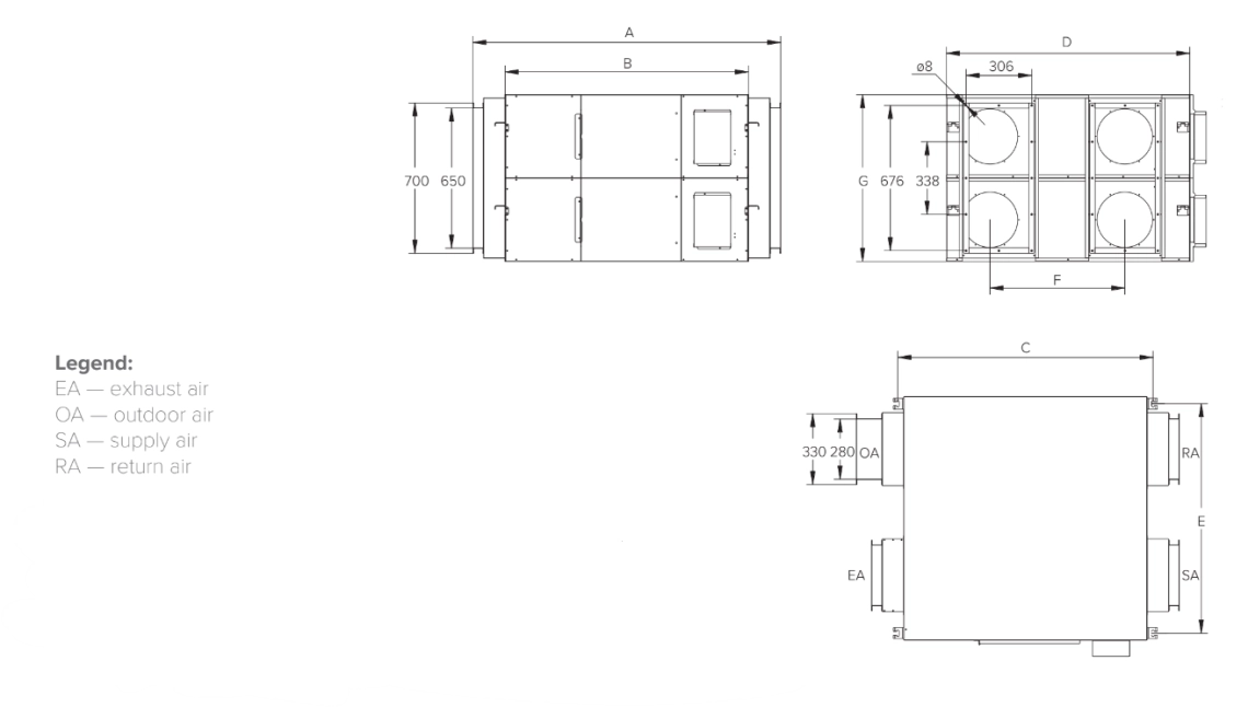 MyCond MVS***-DW Üldised mõõtmed - 4