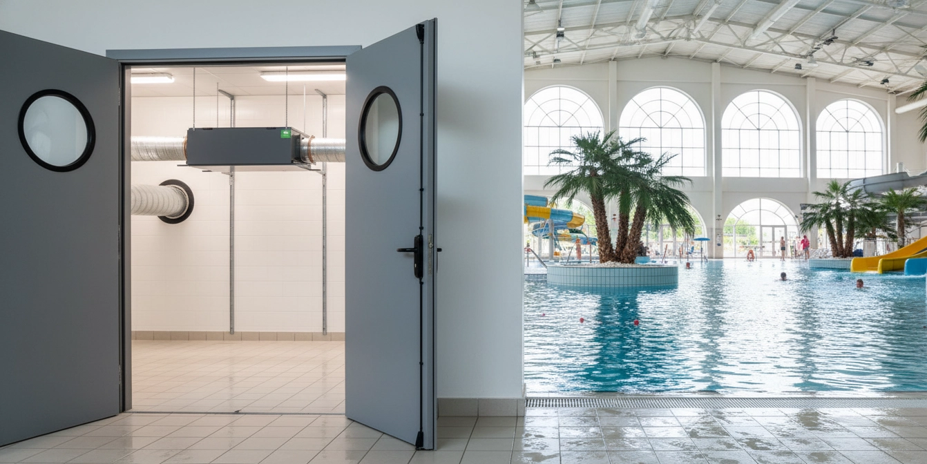 Kanaliga õhukuivati Mycond MSHAC basseinide jaoks, seadmete kaitse korrosiooni eest.